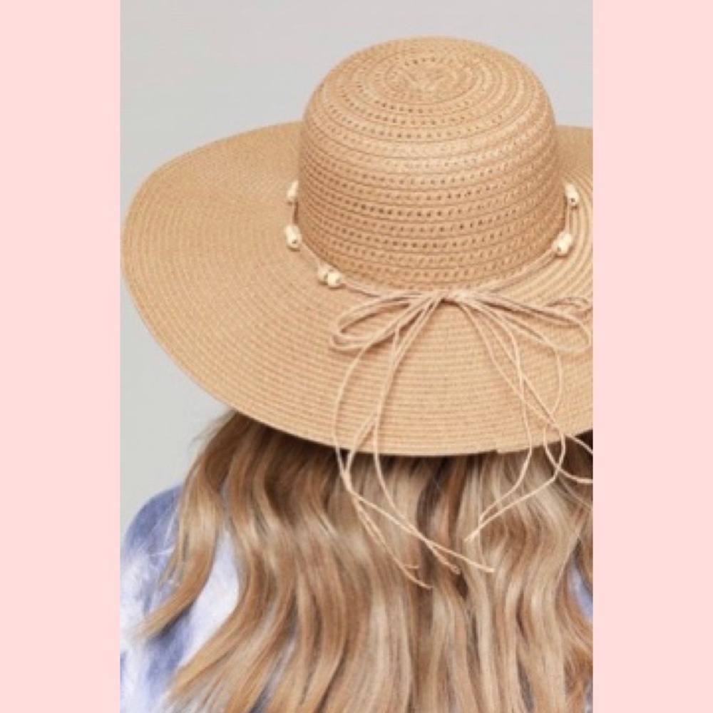 Bohemian Beaded Straw Sun Hat